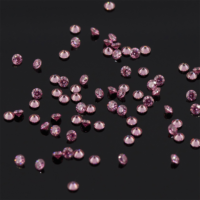 GIGAJEWE Moissanite Pink 2.0mm 0.5ct VVS1 Round Mini Small Size Loose Diamond Test Passed Gemstone Design Pretty Jewelry Making