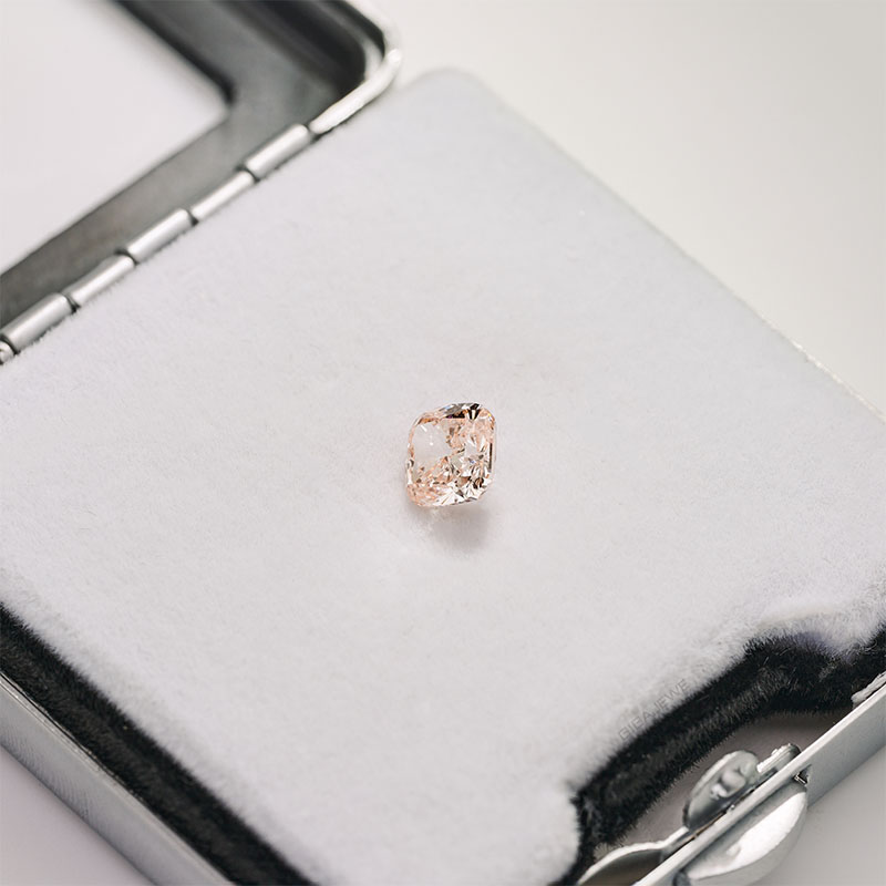GIGAJEWE Cushion Cut 6.47 X 6.60 X 4.12mm 1.536ct VS1 Loose Diamond CVD Pink color polished Diamonds lab grown Diamonds