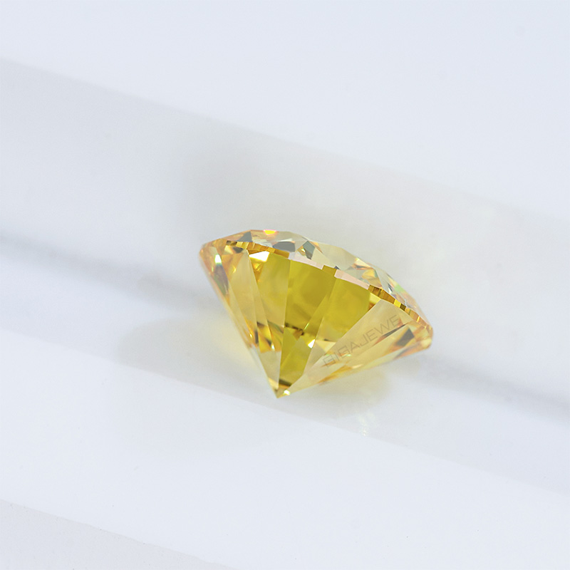 GIGAJEWE 1.029ct Round Brilliant Cut Loose Diamond HPHT Carbon Material Lab Grown Diamond Yellow color polished diamonds