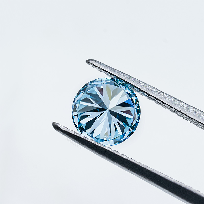 GIGAJEWE CVD lab Grown Diamond 1.192ct VVS1 Round Cut Loose Diamond Blue color polished diamonds