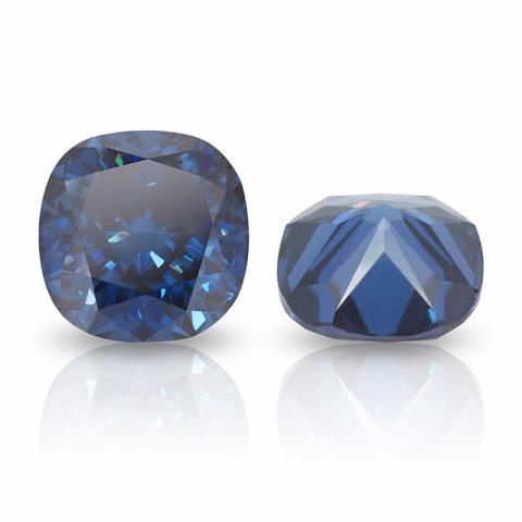 GIGAJEWE Natural Dark Blue Color Uncoated Color Cushion Cut Moissanite Loose VVS1 Synthetic gemstone by Excellent Cut For Jewelry Making