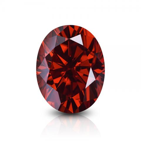 GIGAJEWE Red color Oval Cut Moissanite Loose VVS1 Synthetic gemstone by Excellent Cut With Certificate For Jewelry Making and Gift