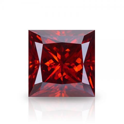 GIGAJEWE Red color VVS Princess Cut Excellent Quality Moissanite Loose Gemstone With Certificate by Excellent Cut For Jewelry Making